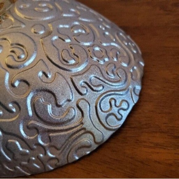 ArdaCam Hand-Painted Glass Serving Bowl Turq & Gold, Turkey, Environ Friendly - Picture 5 of 8